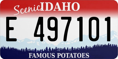 ID license plate E497101