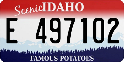 ID license plate E497102