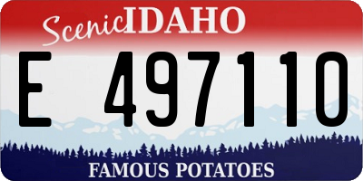 ID license plate E497110