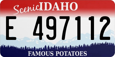 ID license plate E497112