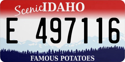 ID license plate E497116