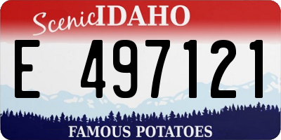 ID license plate E497121