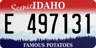 ID license plate E497131