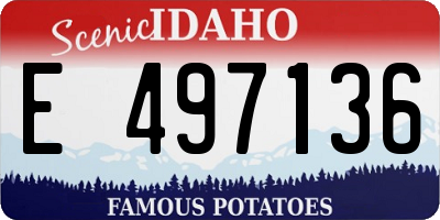 ID license plate E497136