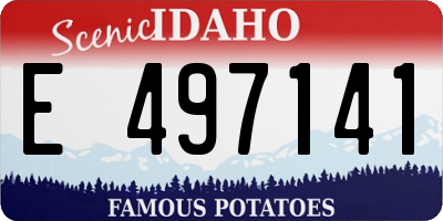ID license plate E497141