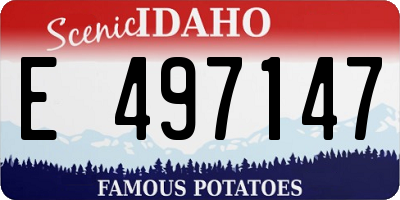 ID license plate E497147