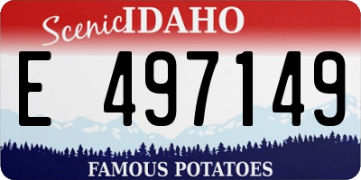 ID license plate E497149