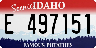 ID license plate E497151