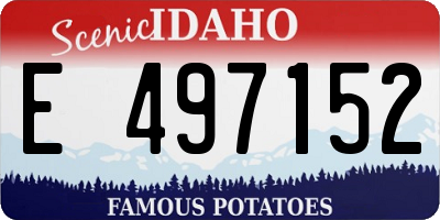 ID license plate E497152