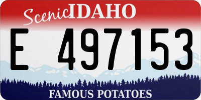 ID license plate E497153