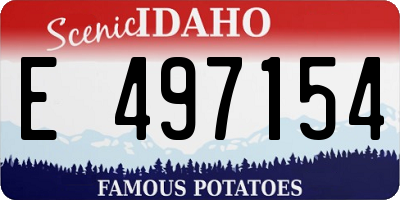 ID license plate E497154