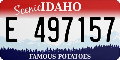 ID license plate E497157
