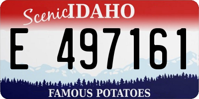 ID license plate E497161