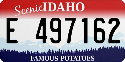 ID license plate E497162