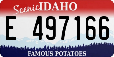 ID license plate E497166