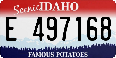 ID license plate E497168