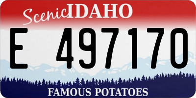 ID license plate E497170