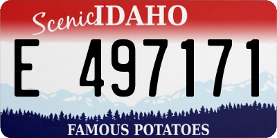 ID license plate E497171