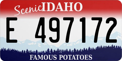 ID license plate E497172
