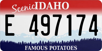 ID license plate E497174