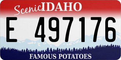 ID license plate E497176