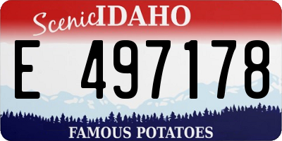 ID license plate E497178