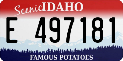 ID license plate E497181