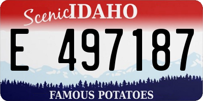 ID license plate E497187