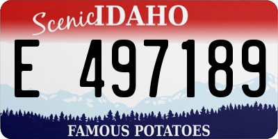 ID license plate E497189