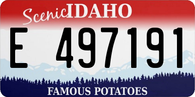 ID license plate E497191