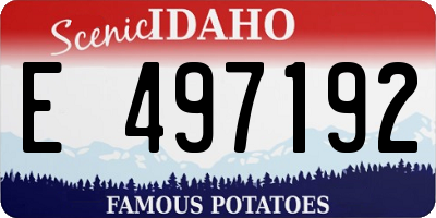 ID license plate E497192