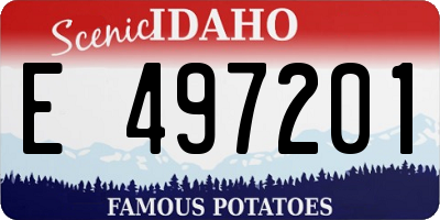 ID license plate E497201