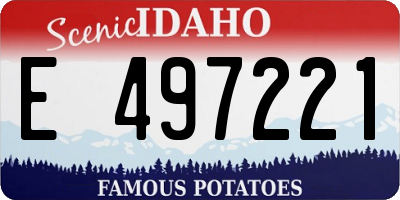 ID license plate E497221