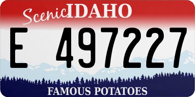 ID license plate E497227