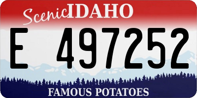 ID license plate E497252