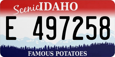 ID license plate E497258