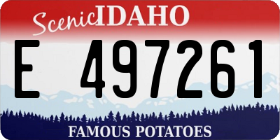 ID license plate E497261