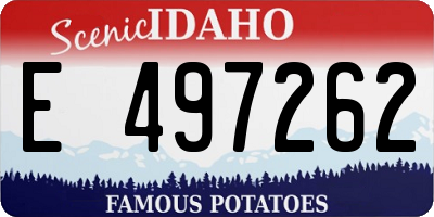 ID license plate E497262