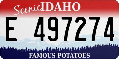 ID license plate E497274