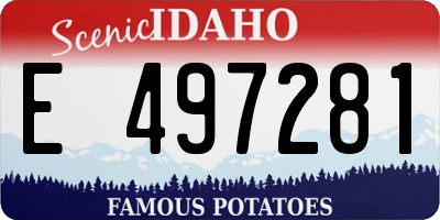 ID license plate E497281