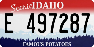 ID license plate E497287