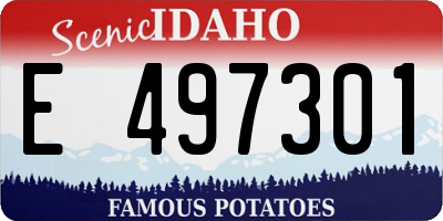 ID license plate E497301