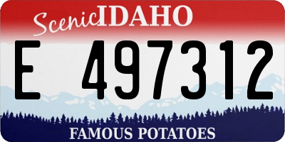 ID license plate E497312