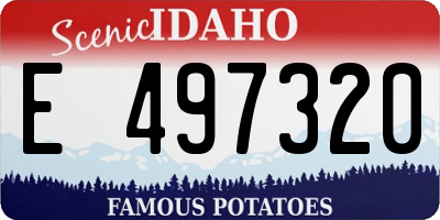 ID license plate E497320