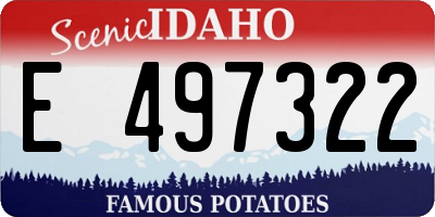 ID license plate E497322