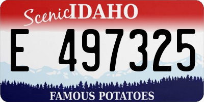 ID license plate E497325