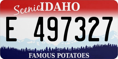 ID license plate E497327