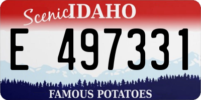 ID license plate E497331