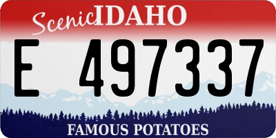 ID license plate E497337