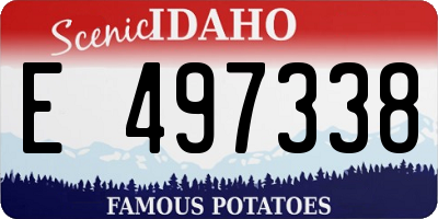 ID license plate E497338